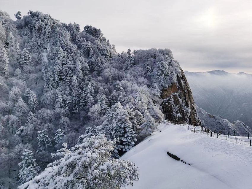 雪霽初晴 華山巍峨美如畫。宋康 攝