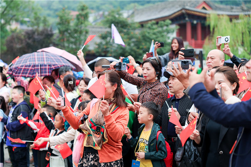 長假期間，華清宮景區(qū)策劃了一系列精彩的“文化大餐”。華清宮景區(qū)供圖